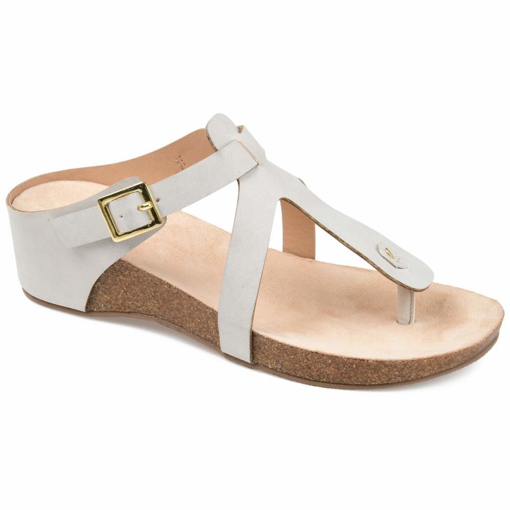 Journee Collection Womens Navara Sandal Grey 8 M - Picture 1 of 5
